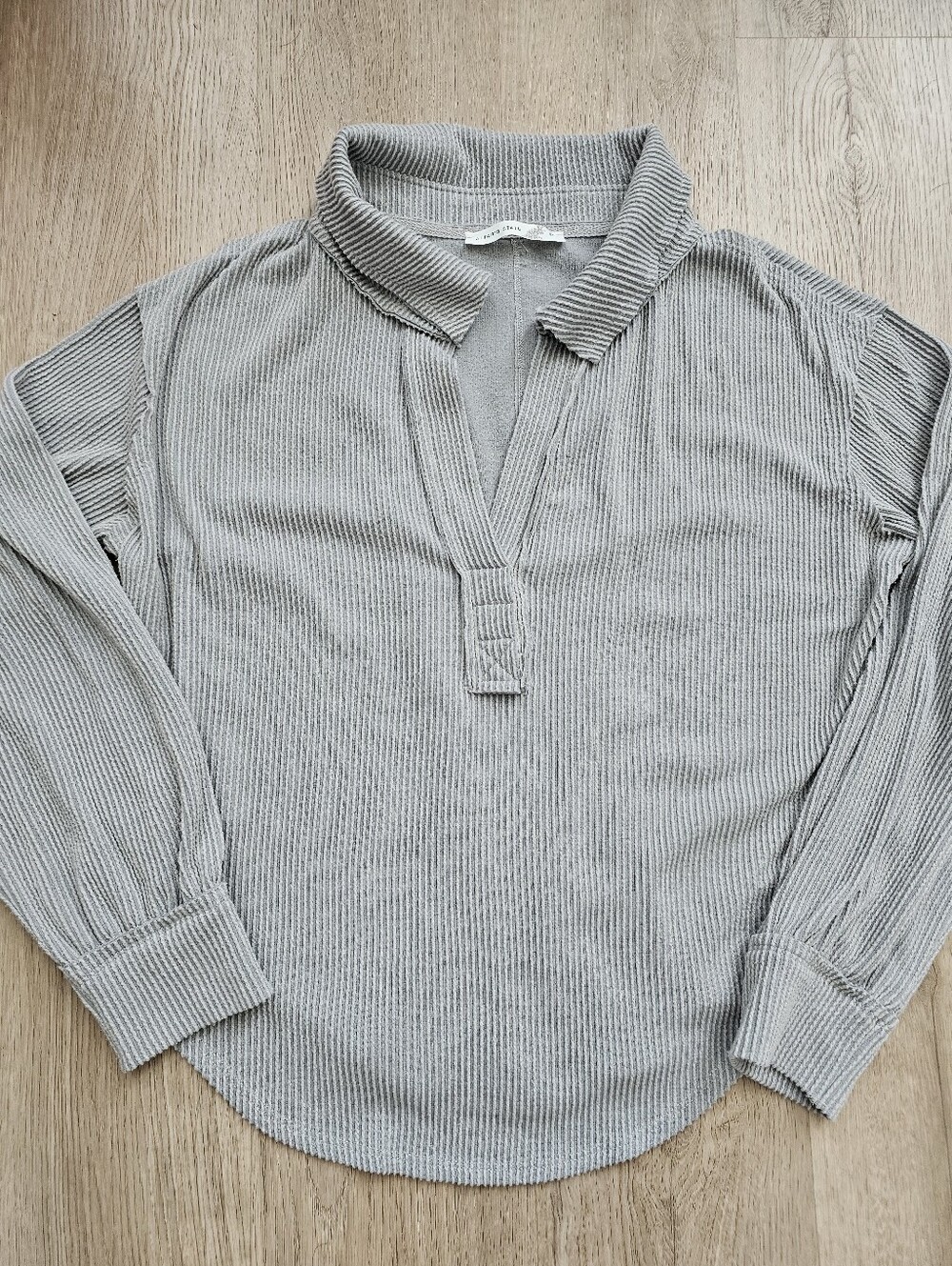 Altar'd State Light Blue Ribbed Pullover - Picture 4 of 9